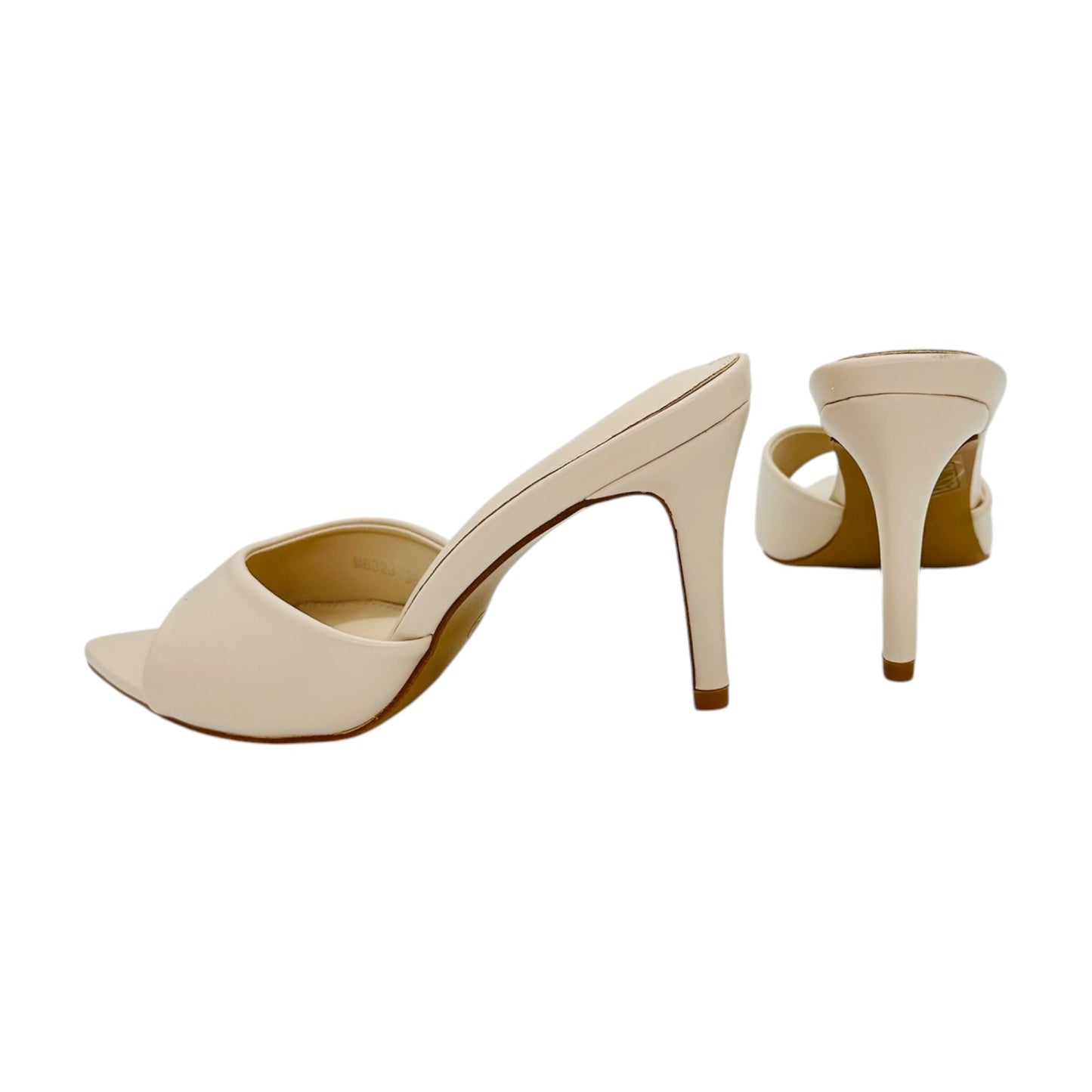 Angel Shopping Γυναικεία Mules με Λεπτό Τακούνι Μπεζ
