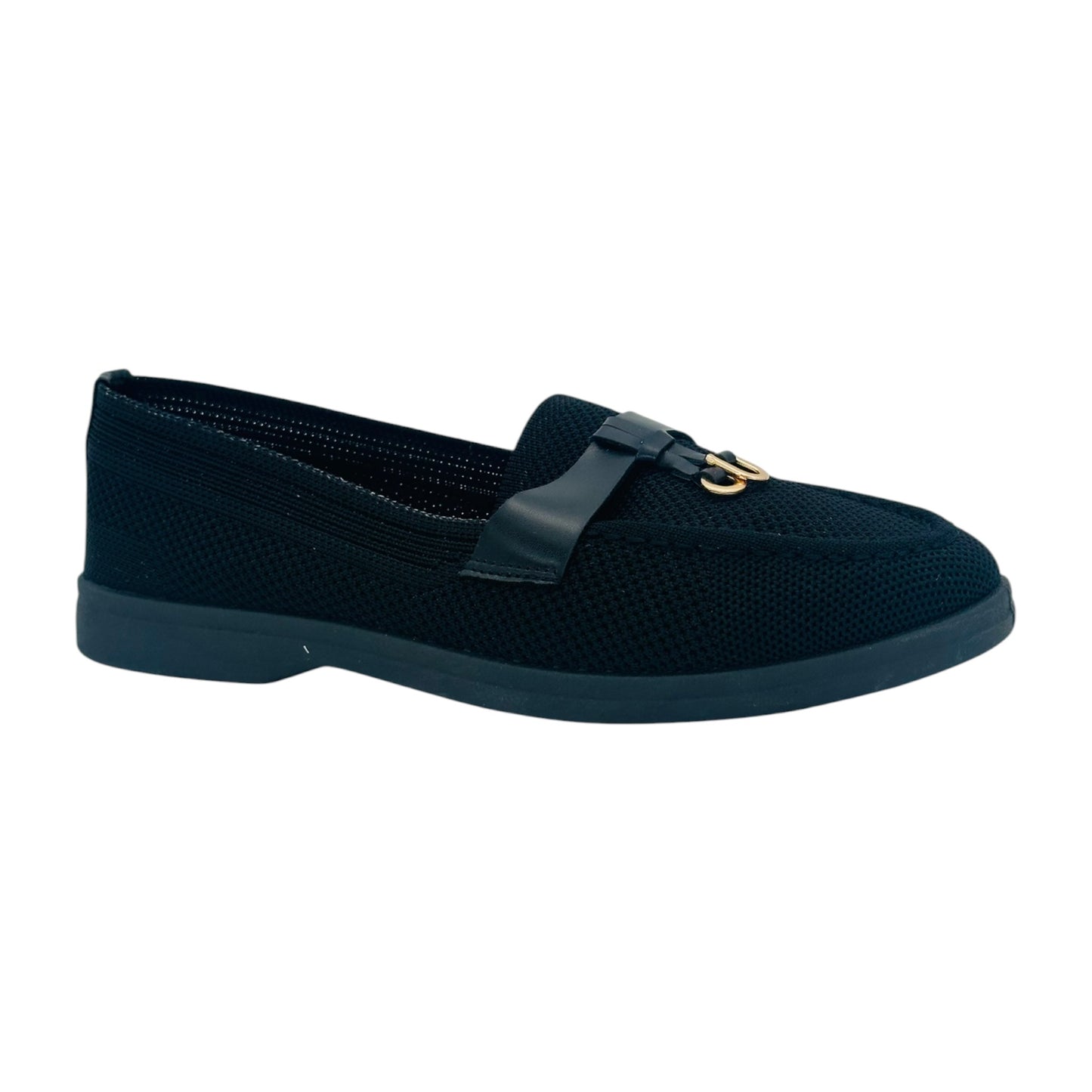 Angel Shopping Γυναικεία Πλεκτά Loafers Μαύρο