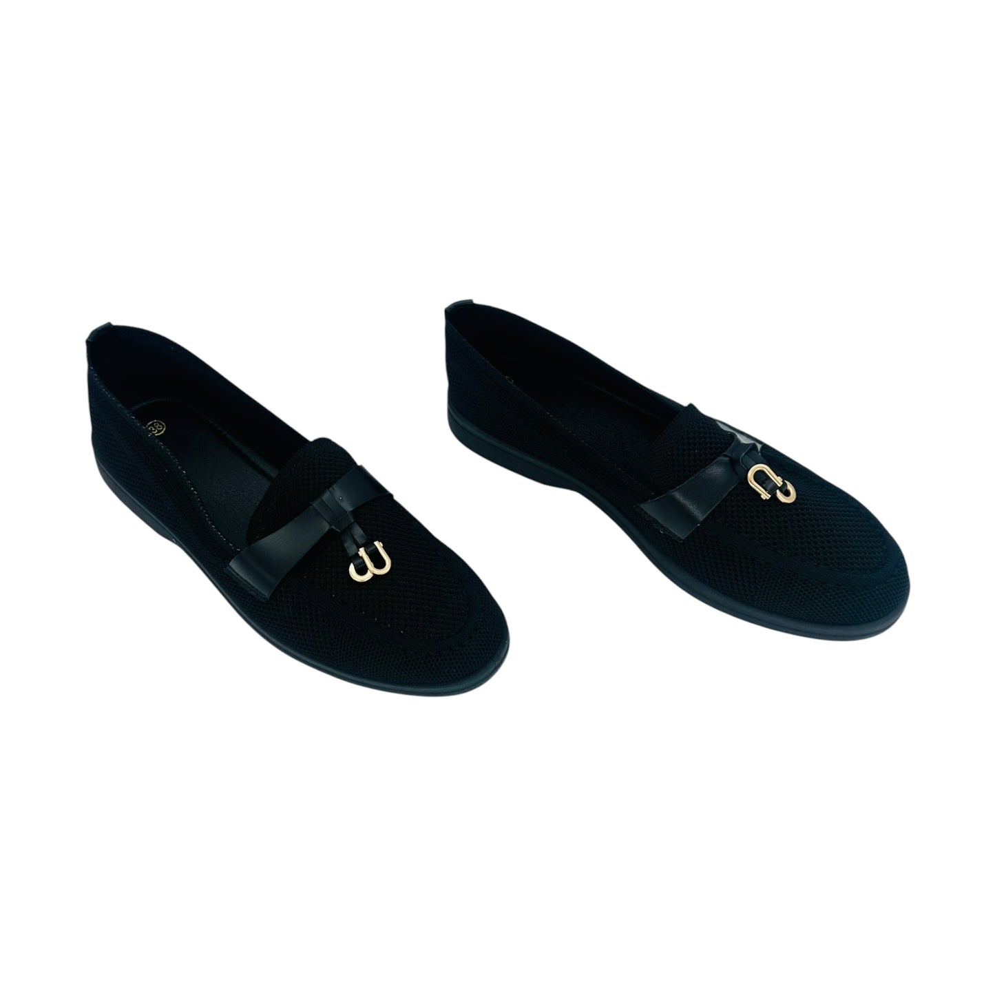 Angel Shopping Γυναικεία Πλεκτά Loafers Μαύρο