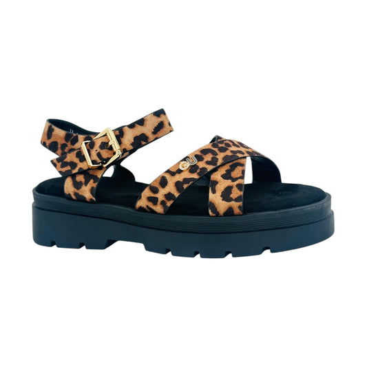Plato Γυναικεία Σανδάλια Leopard