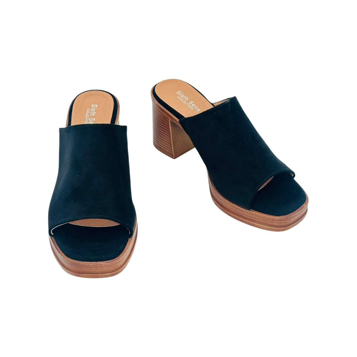 Angel Shopping Γυναικεία Mules Χοντρό Τακούνι Μαύρο - Angel shopping