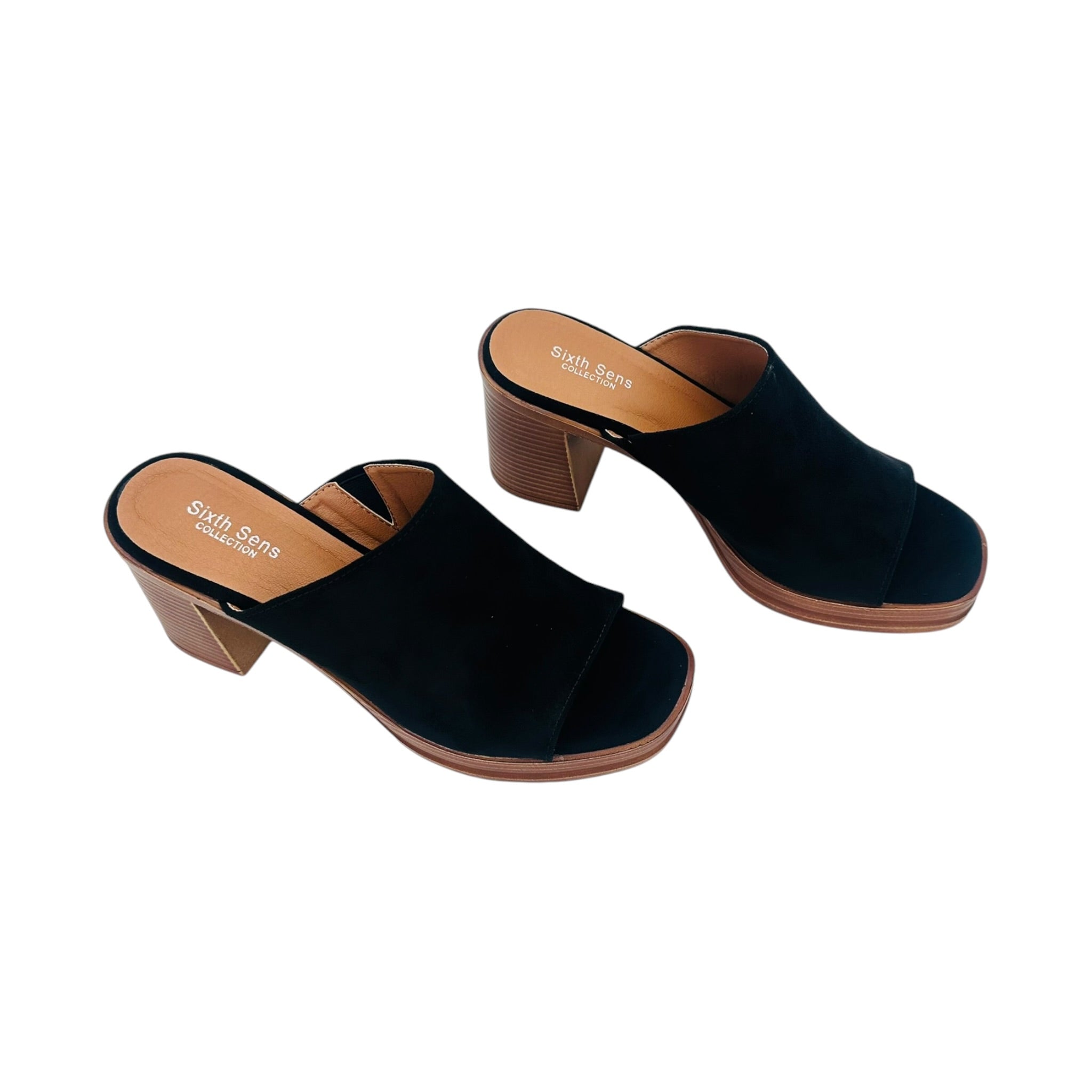 Angel Shopping Γυναικεία Mules Χοντρό Τακούνι Μαύρο - Angel shopping