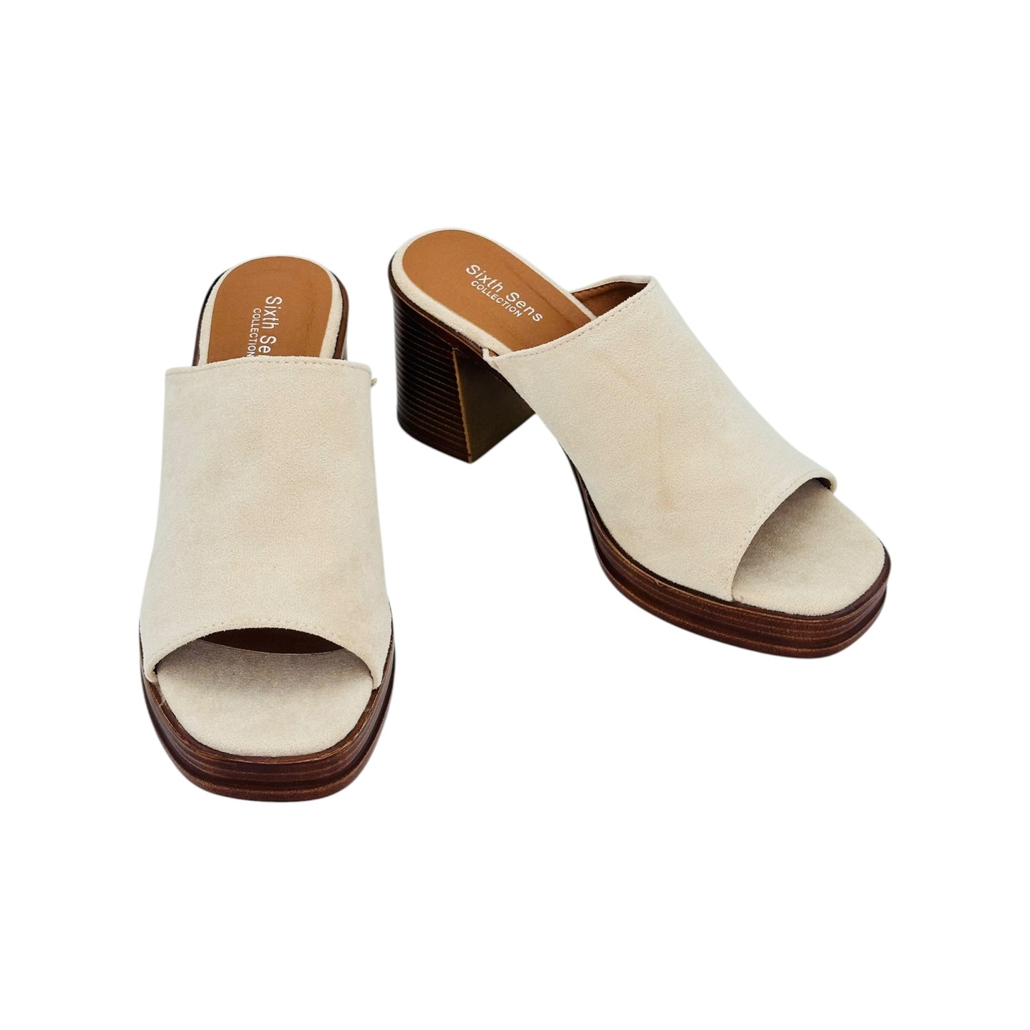Angel Shopping Γυναικεία Mules Χοντρό Τακούνι Λευκό