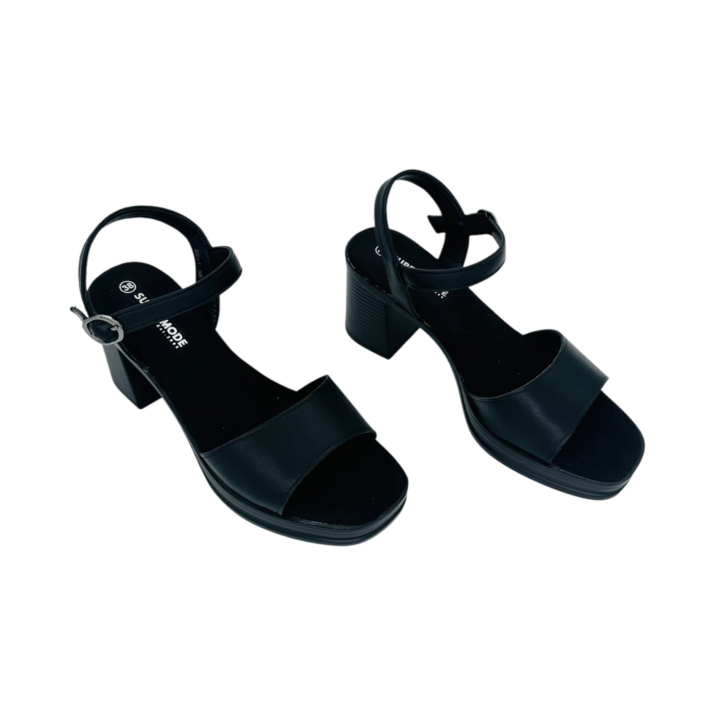 Angel Shopping Women's Block Heel Sandals Black
