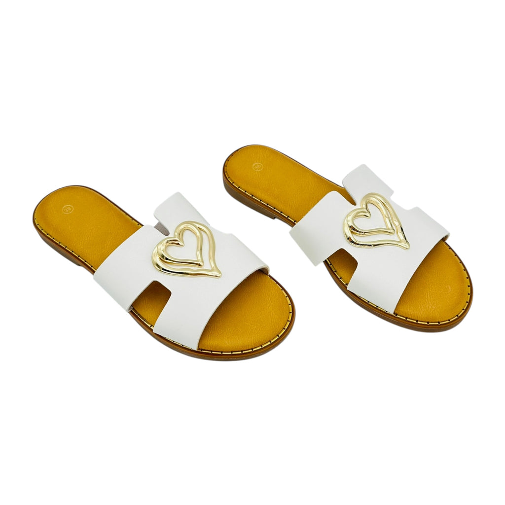DIAMANTIQUE Γυναικεία Σανδάλια Λευκό - Angel shopping