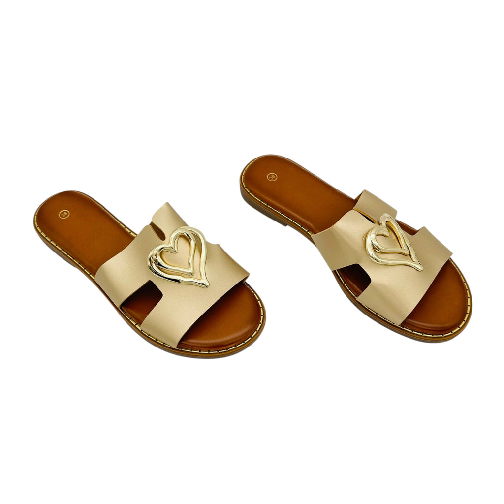 DIAMANTIQUE Γυναικεία Σανδάλια Χρυσό - Angel shopping