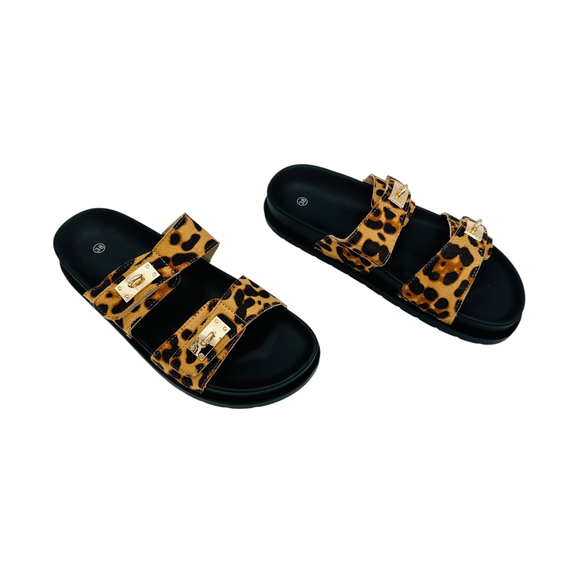 Angel Shopping Γυναικεία Σανδάλια Leopard - Angel shopping