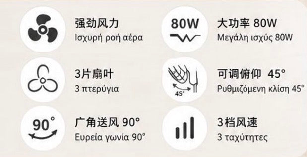 ΑΝΕΜΙΣΤΗΡΑΣ ΟΡΘΟΣΤΑΤΟΥ 10” Air Circulator με 3 Ταχύτητες & Κλίση 45° Μαύρο