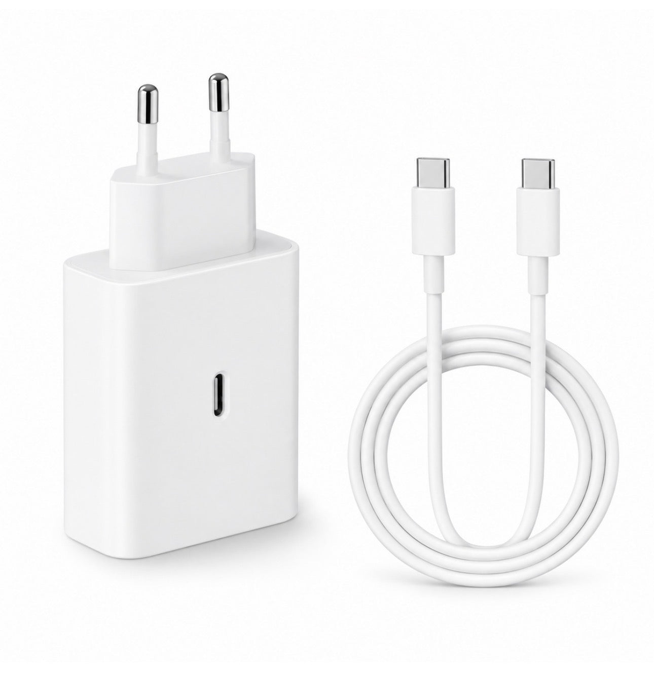 Treqa Φορτιστής με Θύρα USB-C και Καλώδιο USB-C 45W Λευκός - Angel shopping