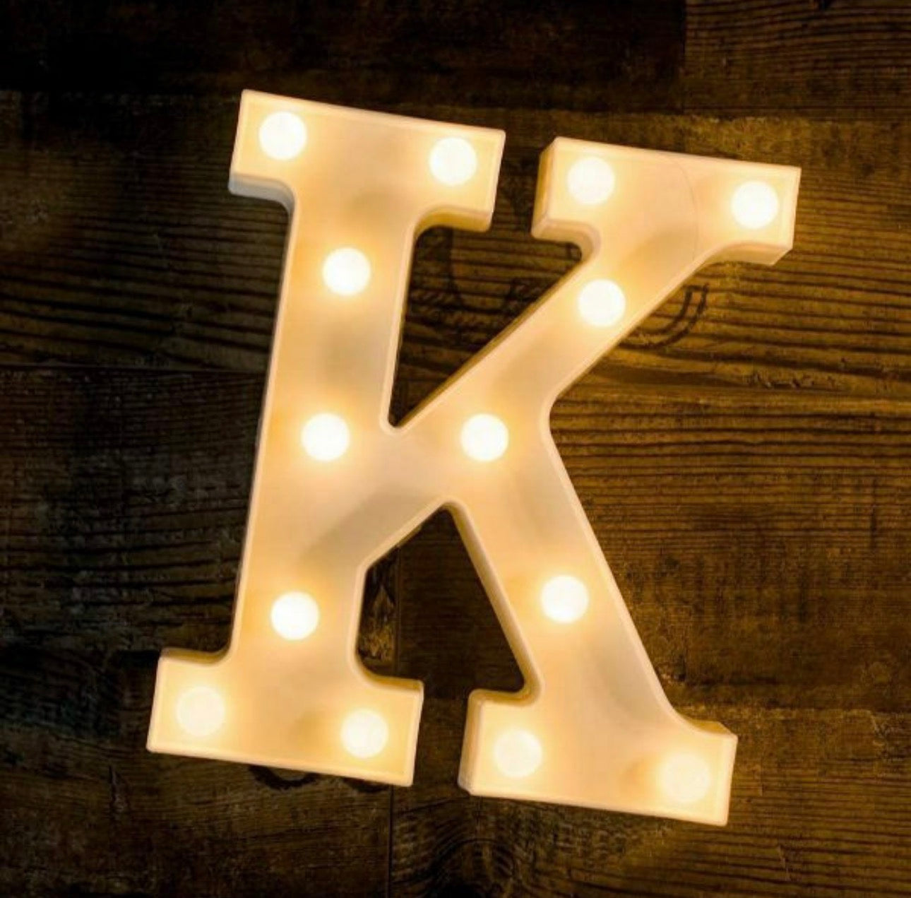 Διακοσμητικό Φωτιστικό Γράμμα K LED Θερμό Λευκό
