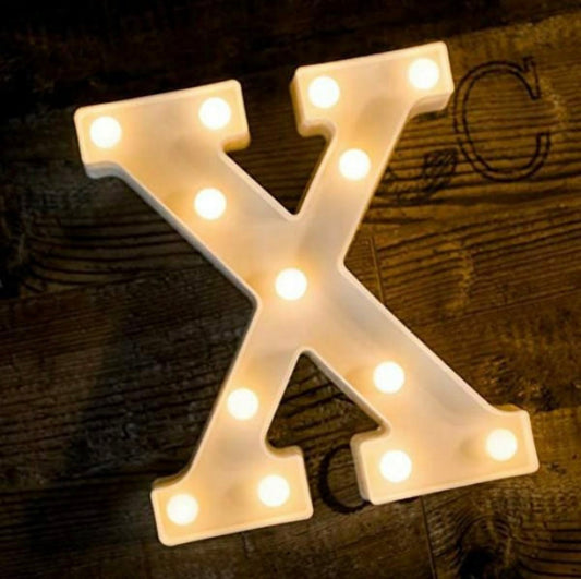 Διακοσμητικό Φωτιστικό Γράμμα X LED Θερμό Λευκό