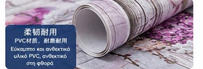 Τραπεζομάντηλο PVC Αδιάβροχο 140*180cm με Σχέδιο Λουλούδια Ροζ - Angel shopping