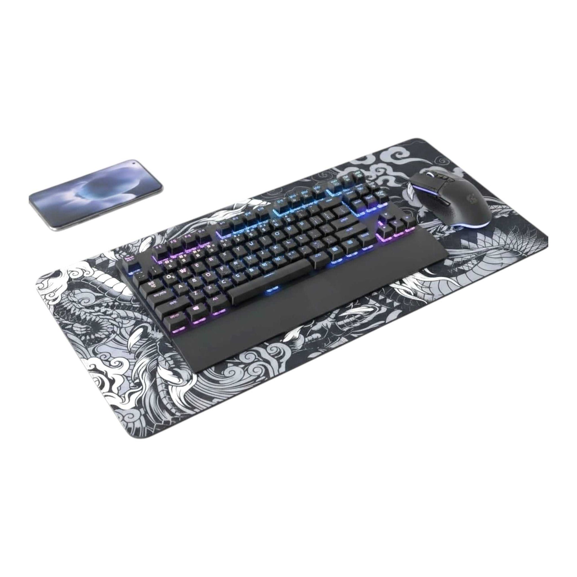 Anti-slip Gaming Mouse Pad XXL 900mm Dragon Μαύρο