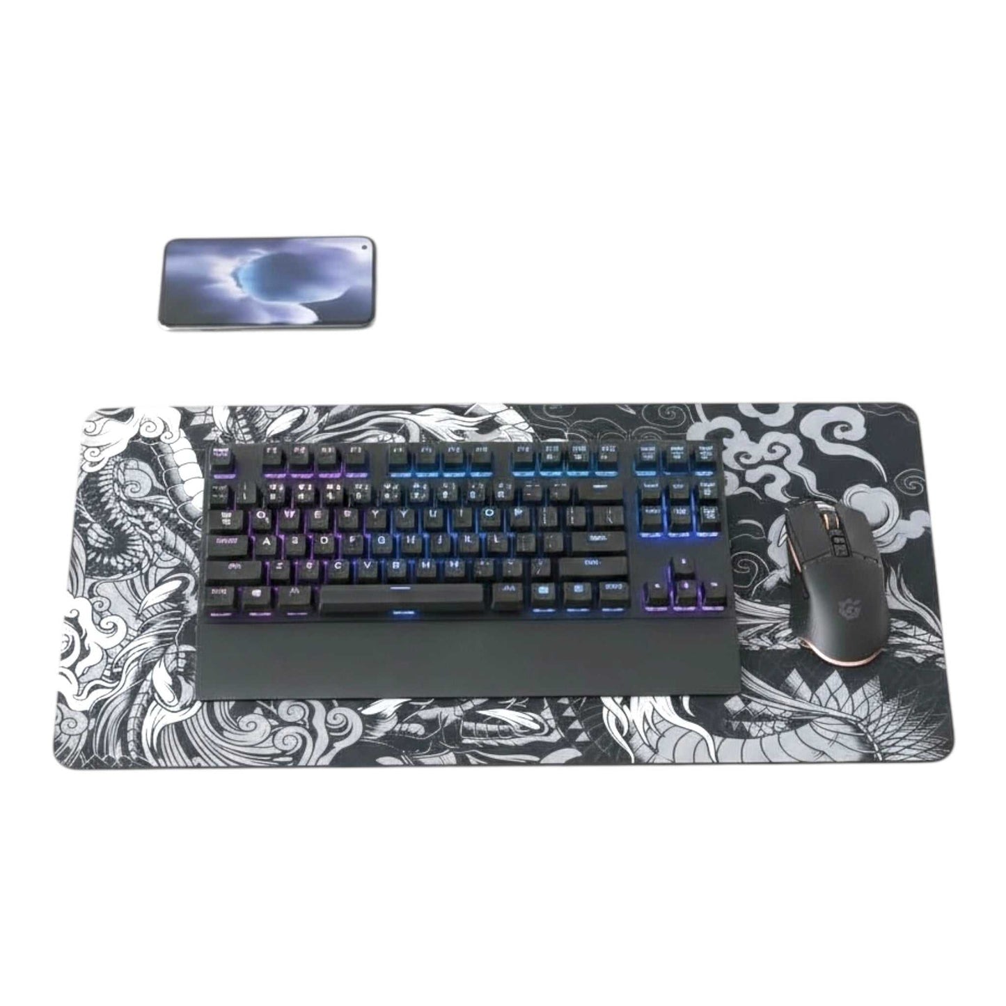Anti-slip Gaming Mouse Pad XXL 900mm Dragon Μαύρο