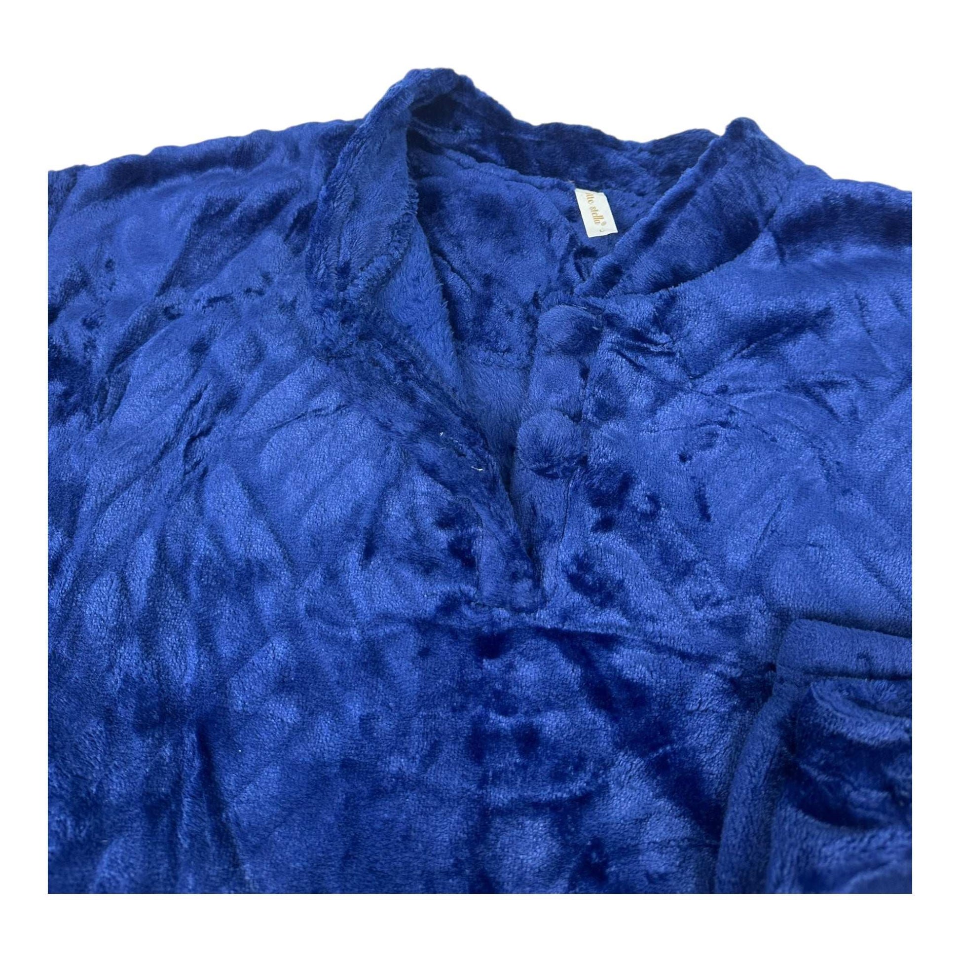 Angel Shopping Χειμερινό Γυναικείο Σετ Πιτζάμας Μπλε