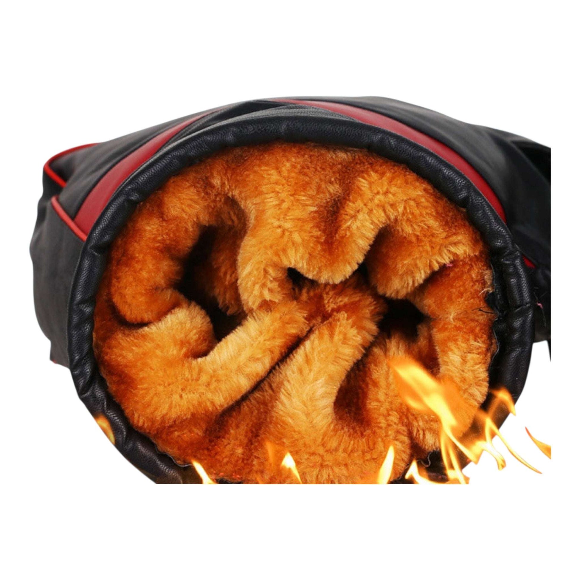 Angel Shopping Καλύμματα Χεριών Μοτοσυκλέτας Αδιάβροχα Ανακλαστική Λωρίδα Μαύρο