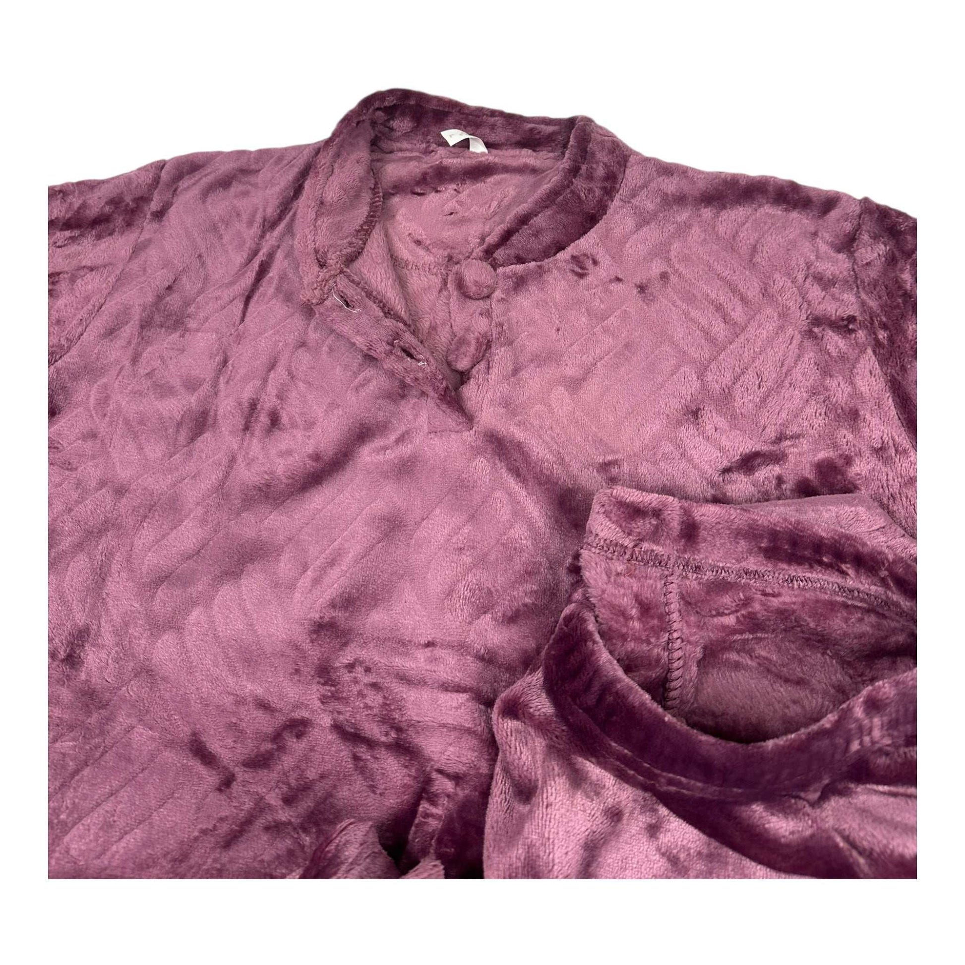 Angel Shopping Χειμερινό Γυναικείο Σετ Πιτζάμας Μπορντό