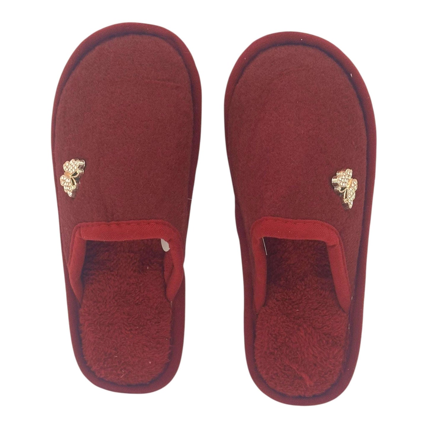 Angel Shopping Χειμερινές Γυναικείες Παντόφλες Κόκκινες