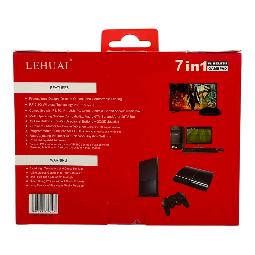 Ασύρματο Χειριστήριο 7 σε 1 με Δόνηση 2.4GHz (PC/PS3/Android TV) Μπλε