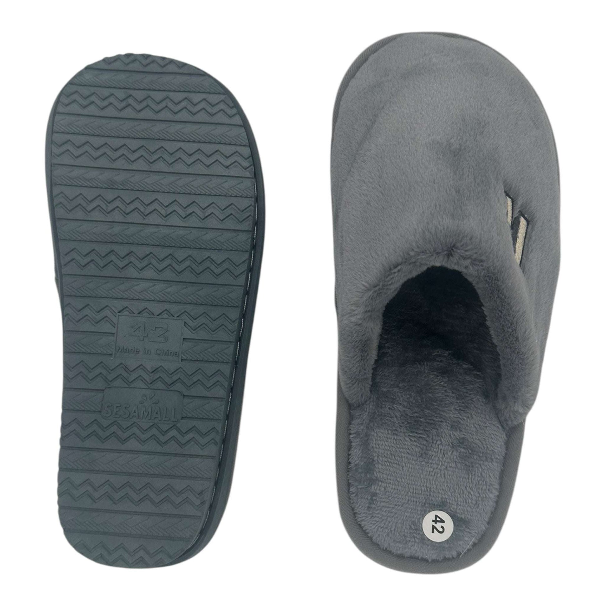 Angel Shopping Χειμερινές Ανδρικές Παντόφλες Γκρι