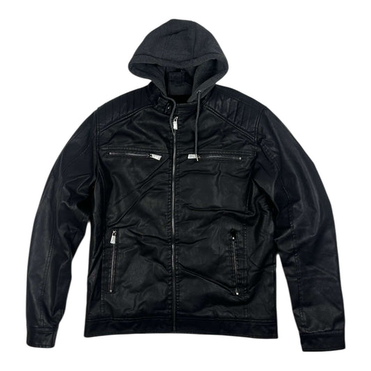 Angel Shopping Δερμάτινο Μπουφάν Μαύρο