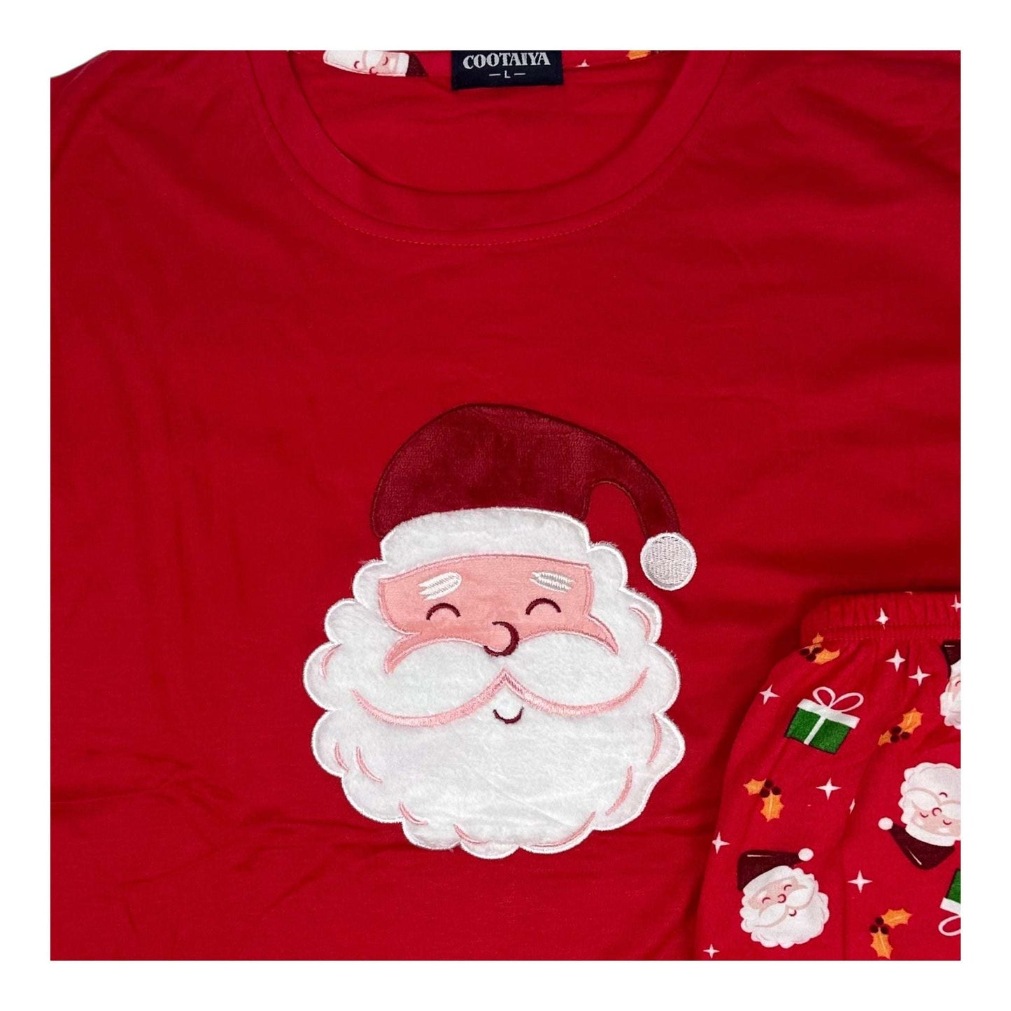 Angel Shopping Χειμερινό Γυναικείο Σετ Πιτζάμας Βαμβακερό κόκκινη