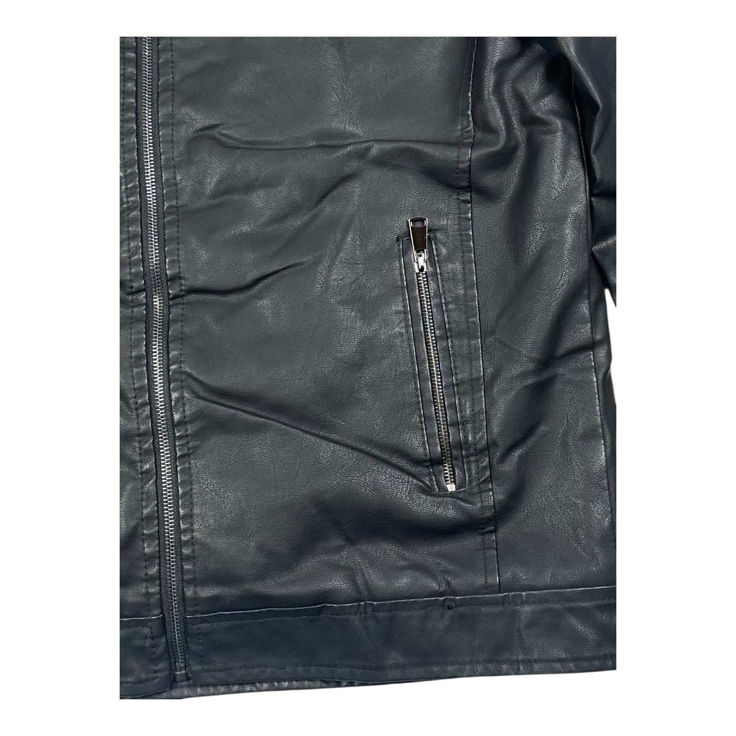 Angel Shopping Δερμάτινο Μπουφάν Μαύρο