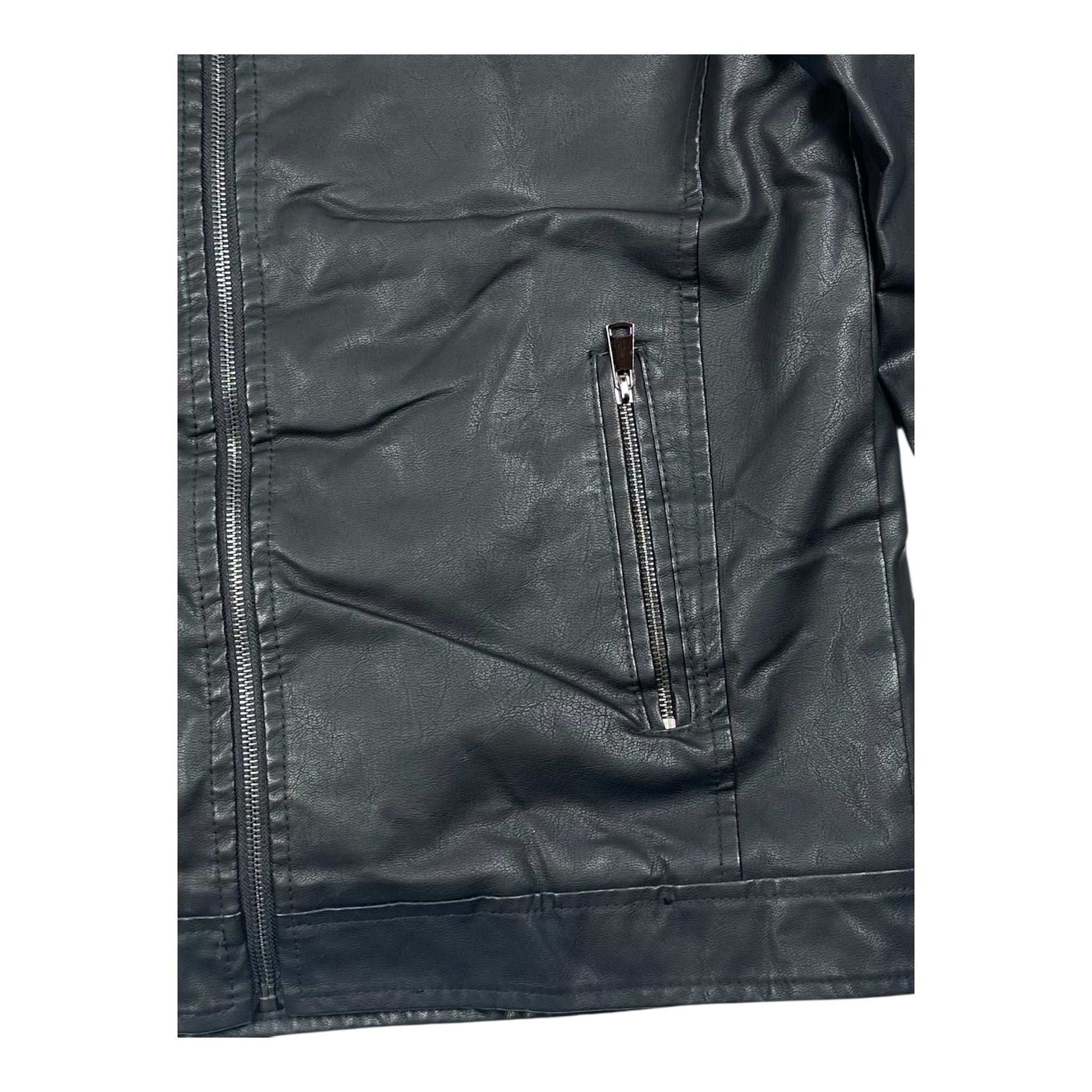 Angel Shopping Δερμάτινο Μπουφάν Μαύρο