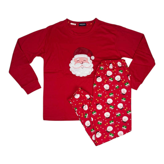 Angel Shopping Χειμερινό Γυναικείο Σετ Πιτζάμας Κόκκινο