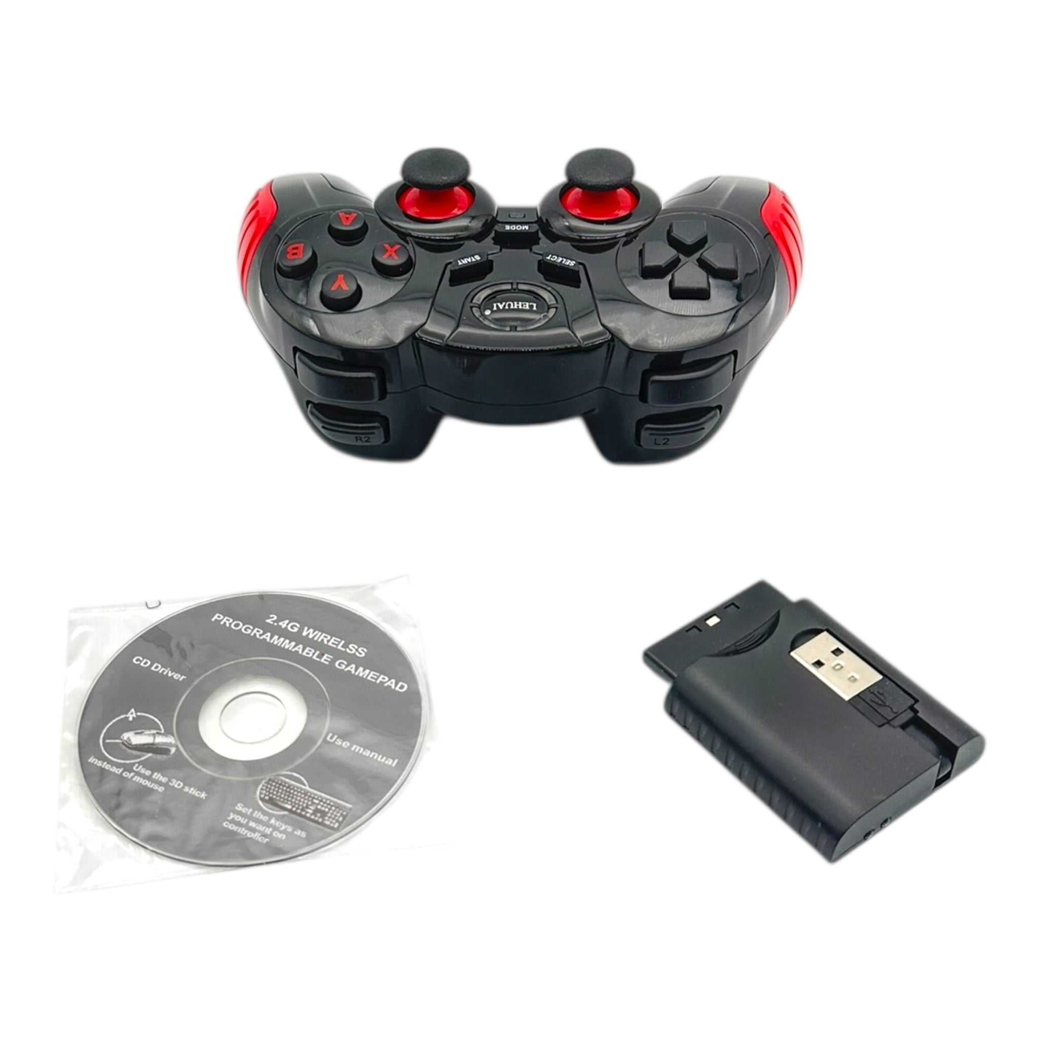 Ασύρματο Χειριστήριο 7 σε 1 με Δόνηση 2.4GHz (PC/PS3/Android TV) Μπλε
