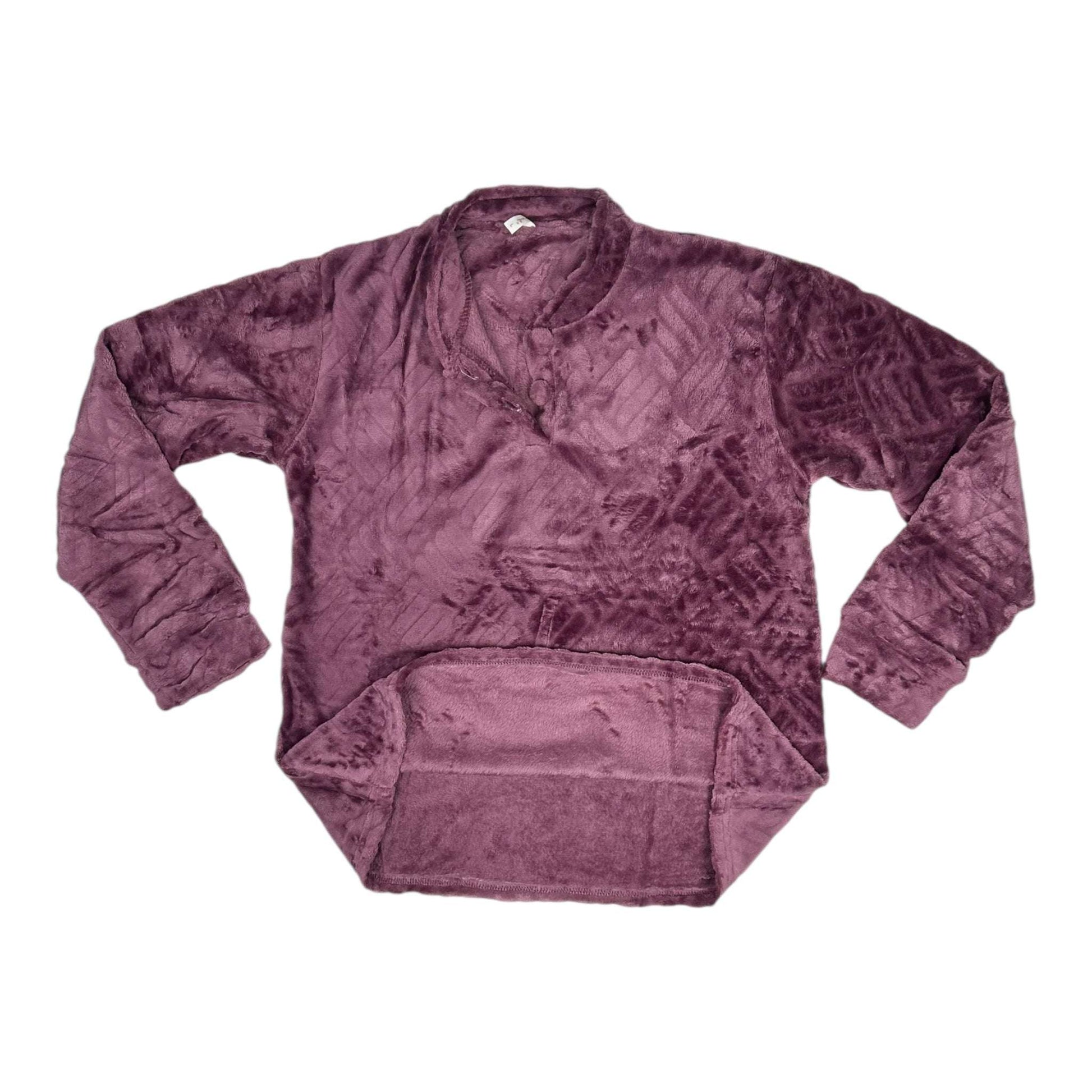 Angel Shopping Χειμερινό Γυναικείο Σετ Πιτζάμας Μπορντό