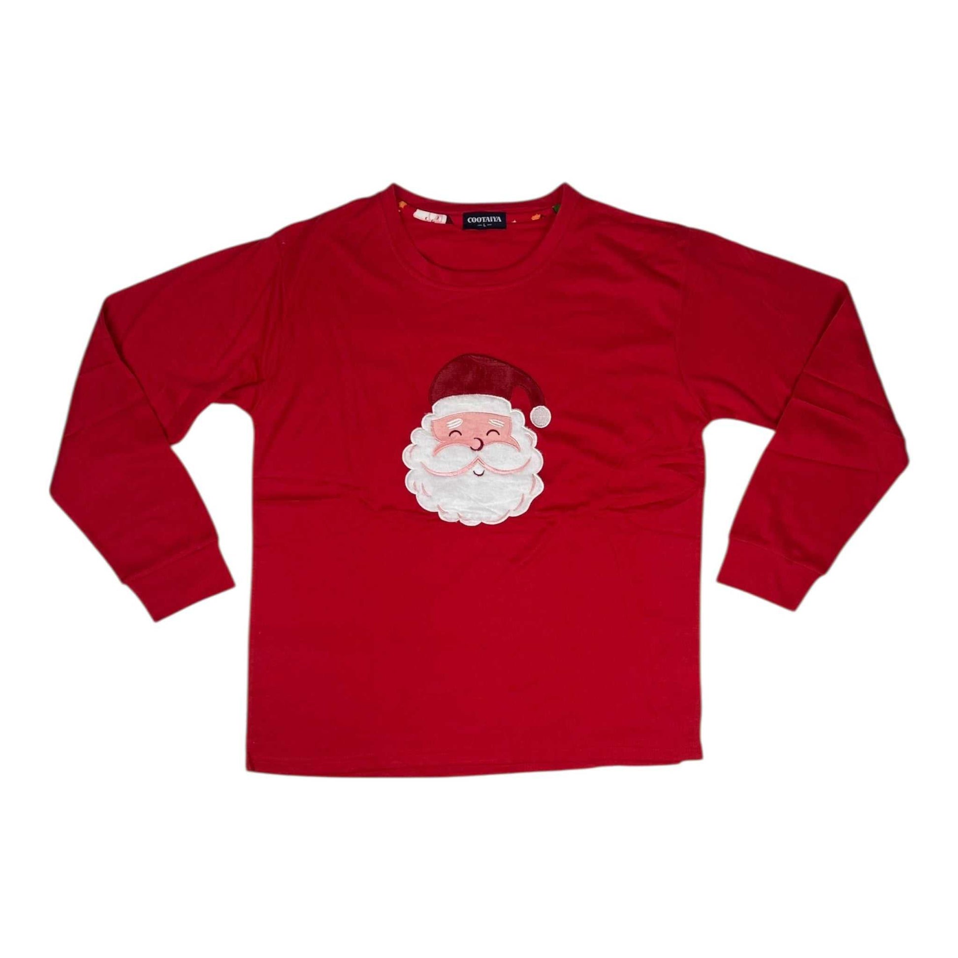 Angel Shopping Χειμερινό Γυναικείο Σετ Πιτζάμας Βαμβακερό κόκκινη