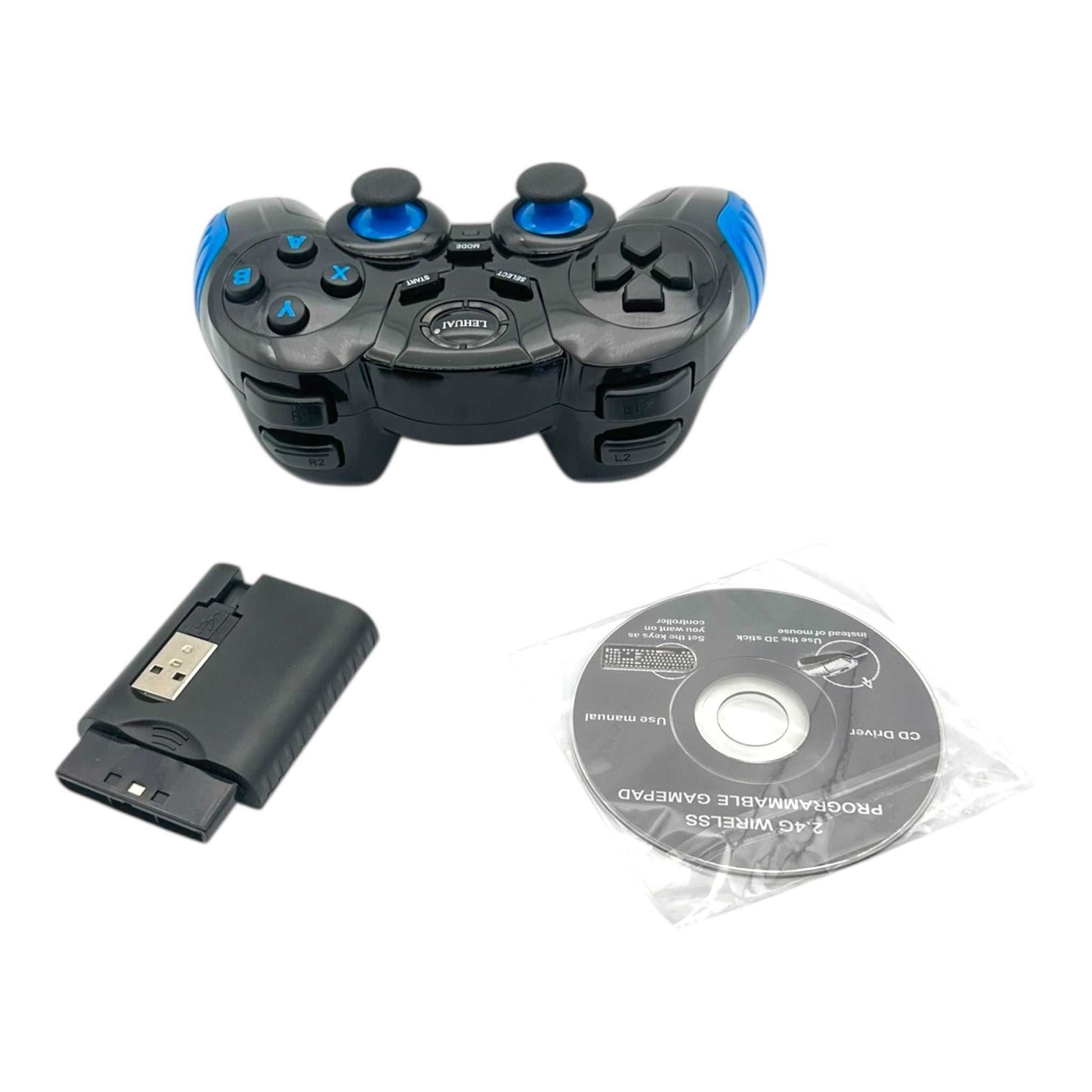 Ασύρματο Χειριστήριο 7 σε 1 με Δόνηση 2.4GHz (PC/PS3/Android TV) Κοκκινο
