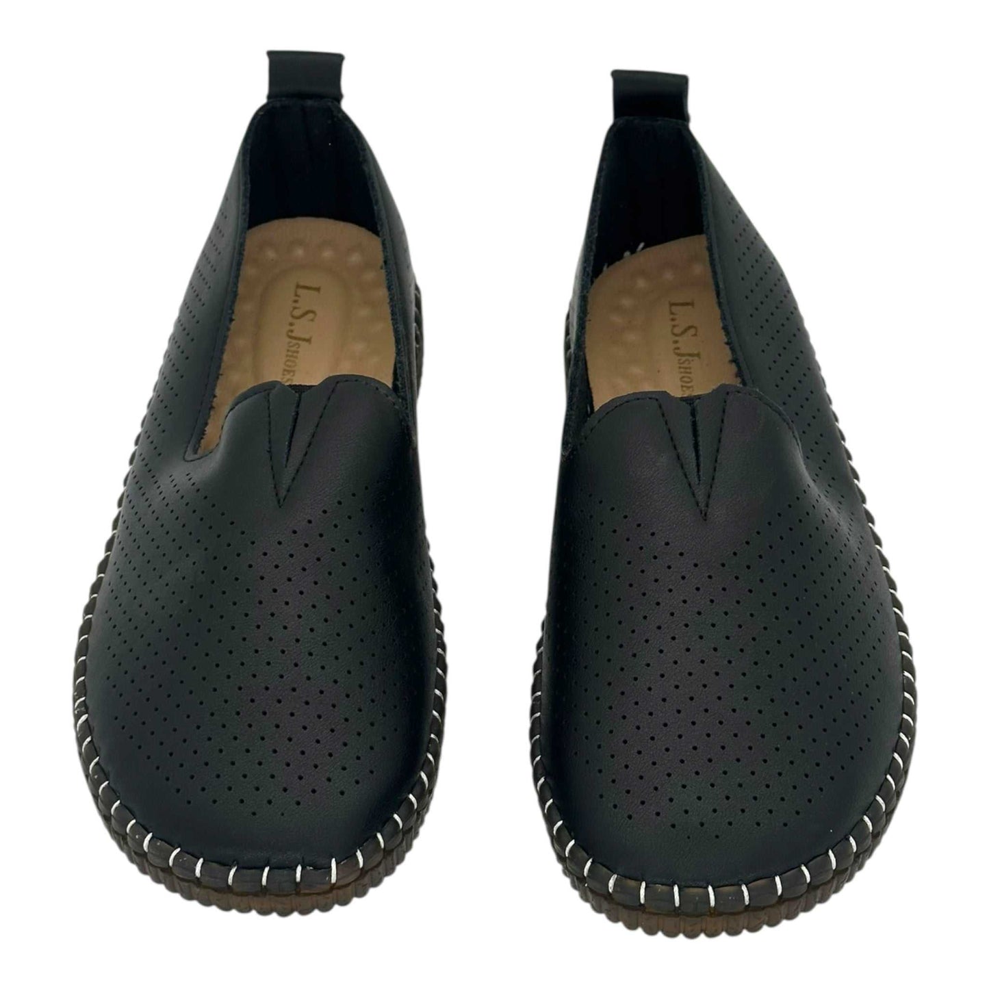 Sportline Γυναικεία Μοκασίνια σε Μαύρο Χρώμα