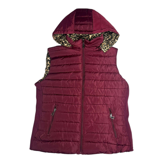 Angel Shopping Γυναικείο Αμάνικο Μπουφάν Διπλής Όψης για Χειμώνα Κόκκινα