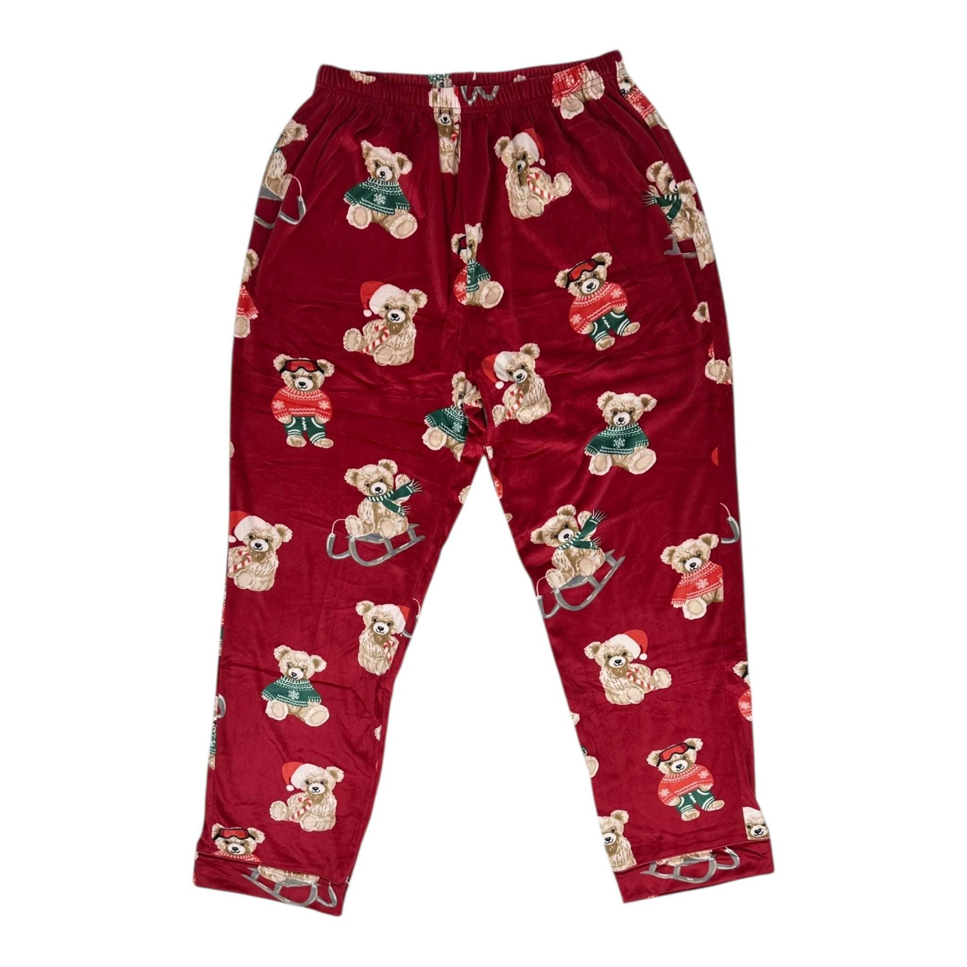 Angel Shopping Χειμερινό Γυναικείο Σετ Πιτζάμας Κόκκινο