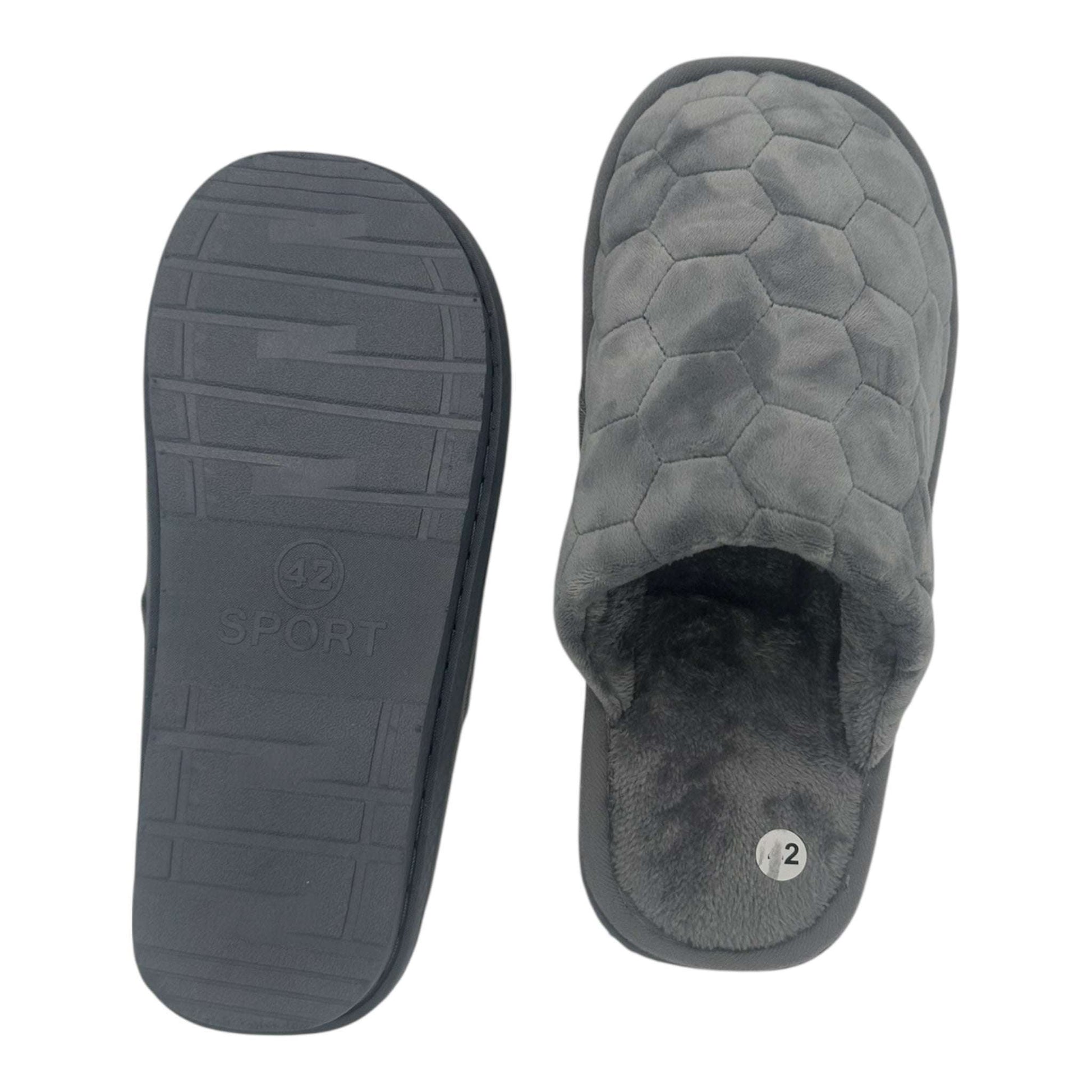 Angel Shopping Ανδρικές Χειμερινές Παντόφλες Γκρί