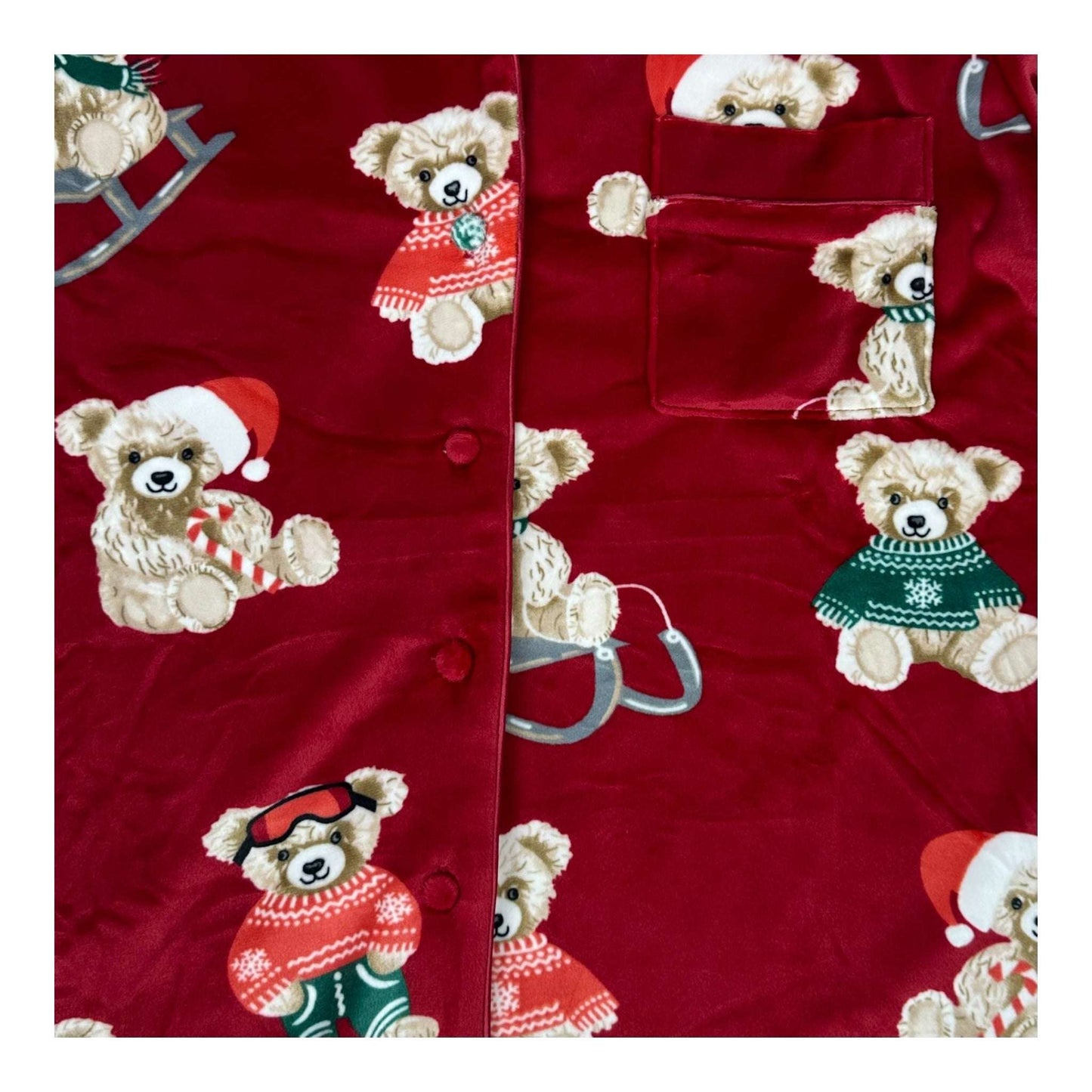 Angel Shopping Χειμερινό Γυναικείο Σετ Πιτζάμας Κόκκινο