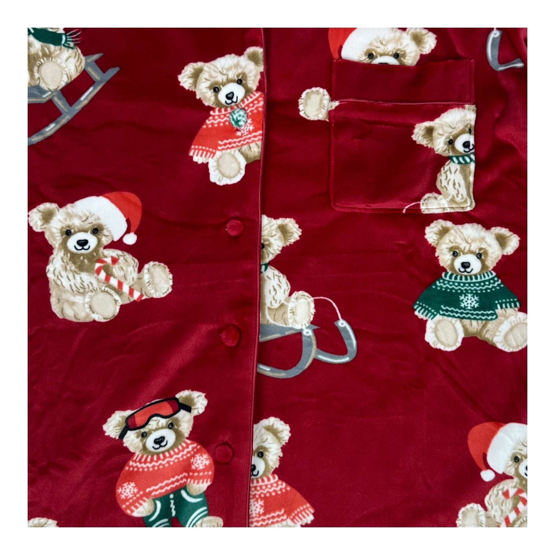 Angel Shopping Χειμερινό Γυναικείο Σετ Πιτζάμας Κόκκινο