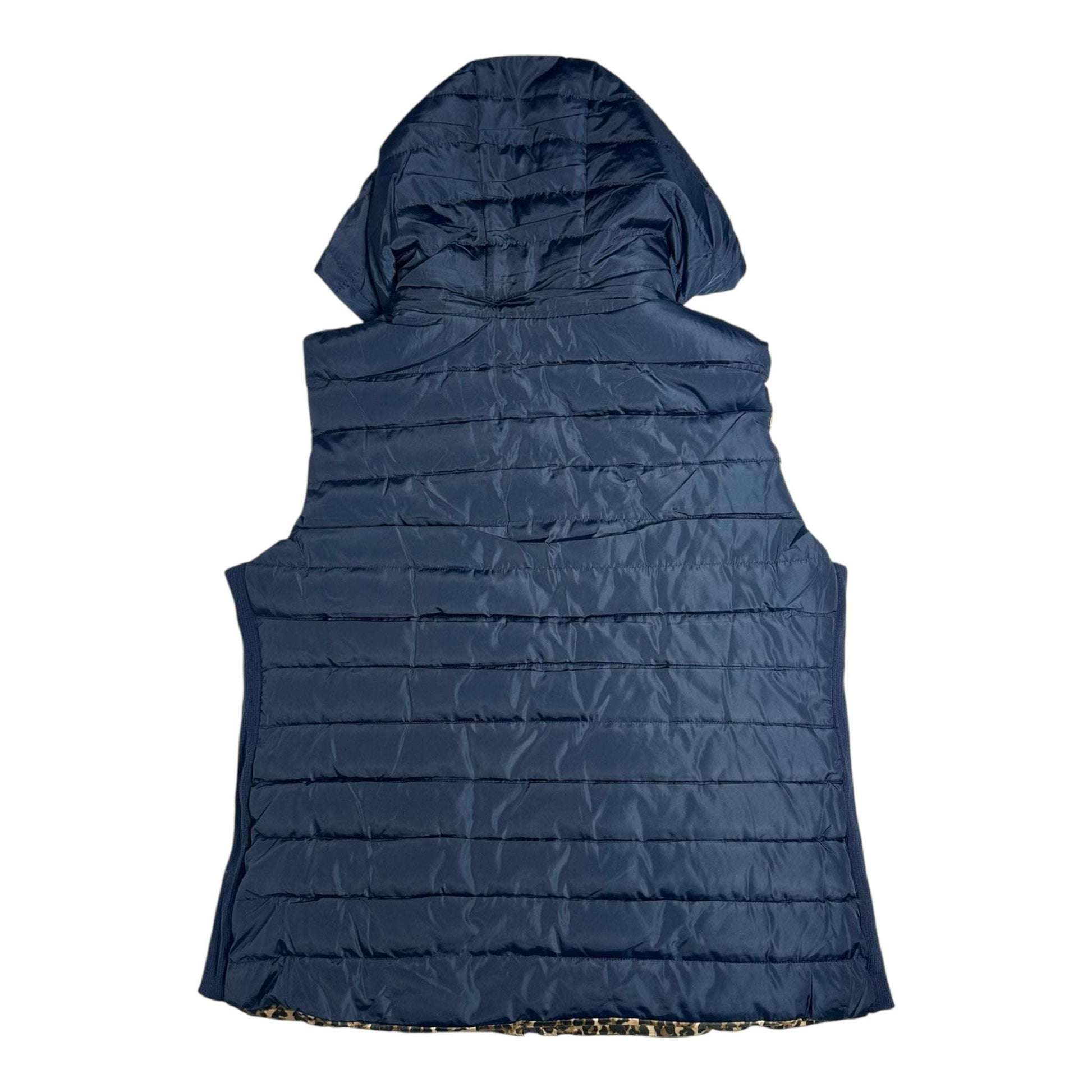 Angel Shopping Γυναικείο Αμάνικο Μπουφάν Διπλής Όψης για Χειμώνα Μπλε