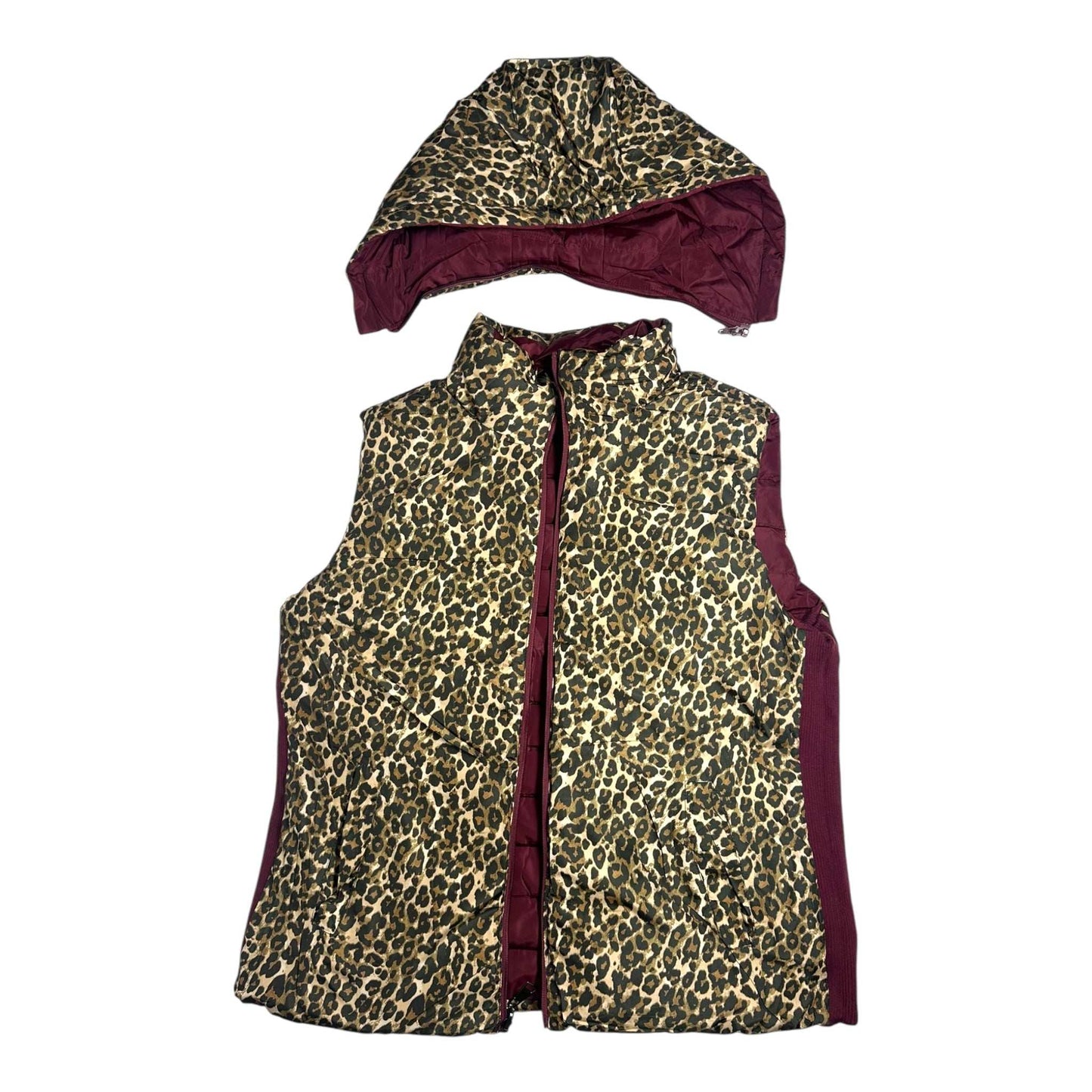 Angel Shopping Γυναικείο Αμάνικο Μπουφάν Διπλής Όψης για Χειμώνα Κόκκινα