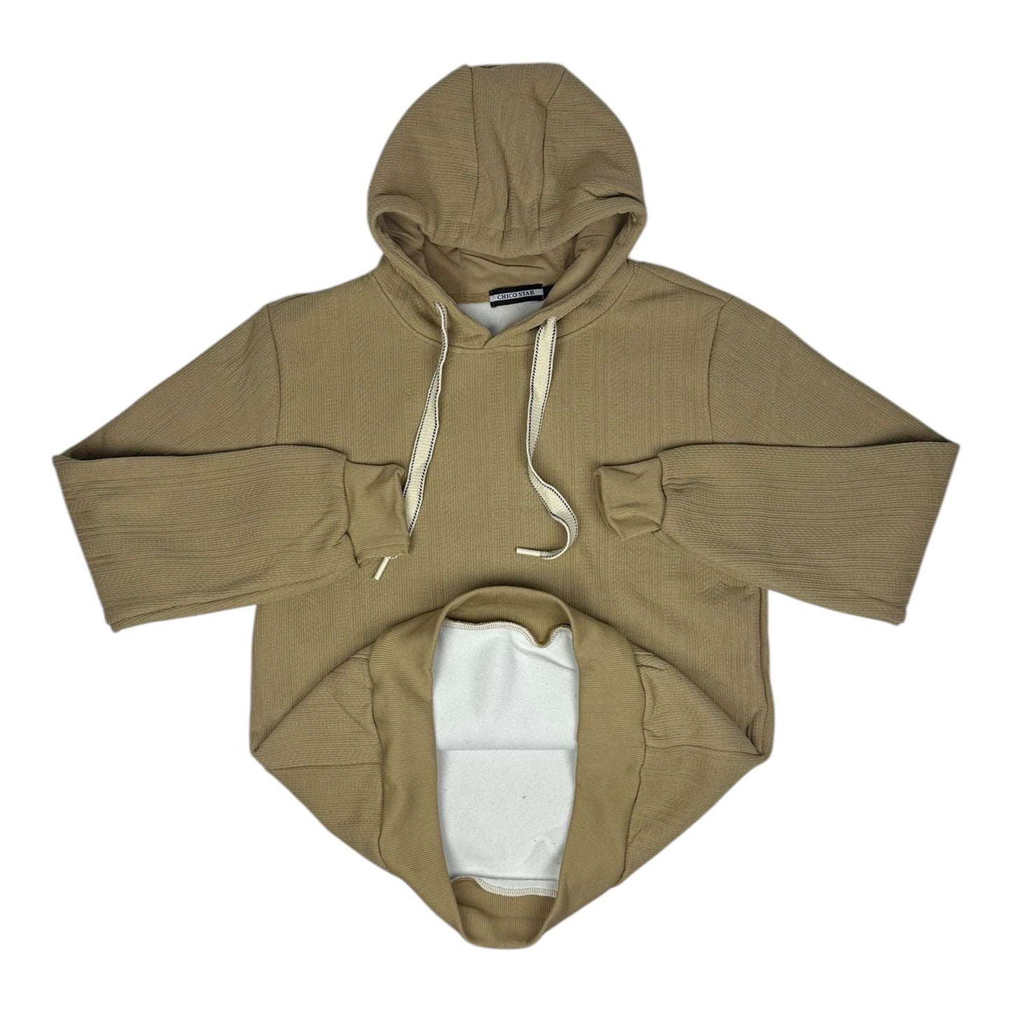 Angel Shopping Φούτερ με Κουκούλα Καφέ