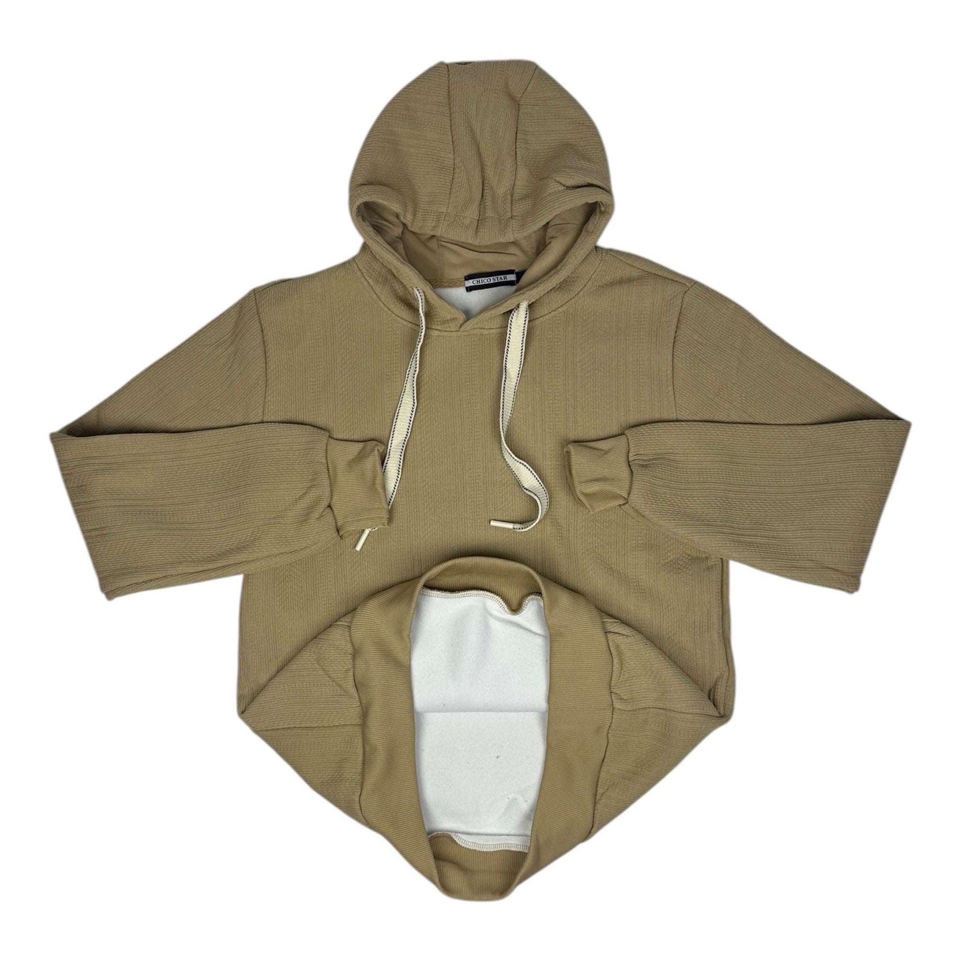 Angel Shopping Φούτερ με Κουκούλα Καφέ