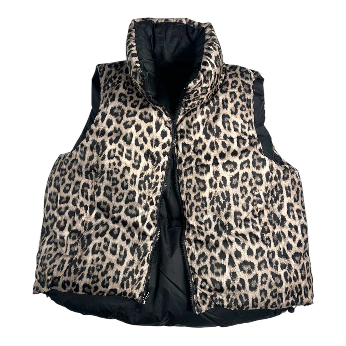 Angel Shopping Γυναικείο Αμάνικο Μπουφάν Διπλής Όψης για Χειμώνα Μαύρο