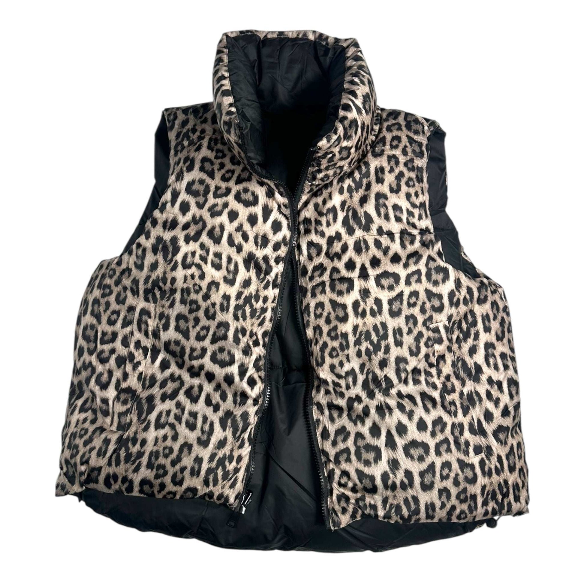 Angel Shopping Γυναικείο Αμάνικο Μπουφάν Διπλής Όψης για Χειμώνα Μαύρο