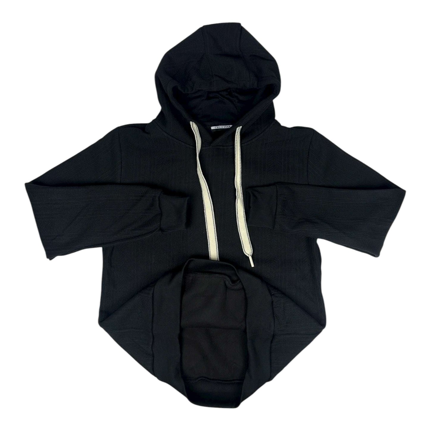 Angel Shopping Φούτερ με Κουκούλα Μαύρο