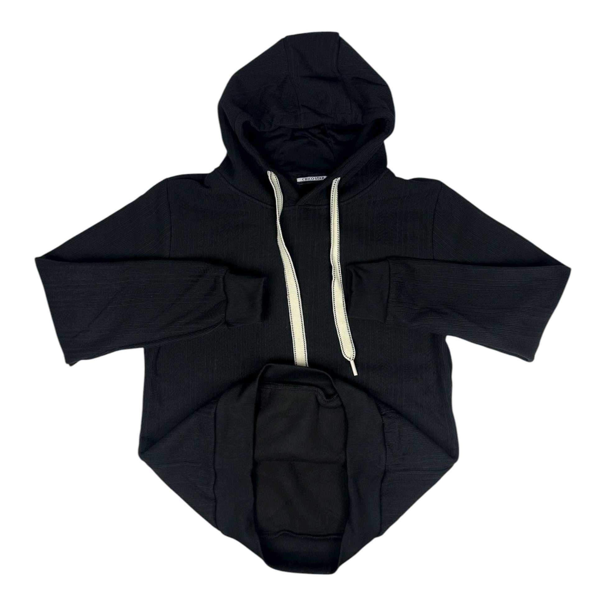 Angel Shopping Φούτερ με Κουκούλα Μαύρο