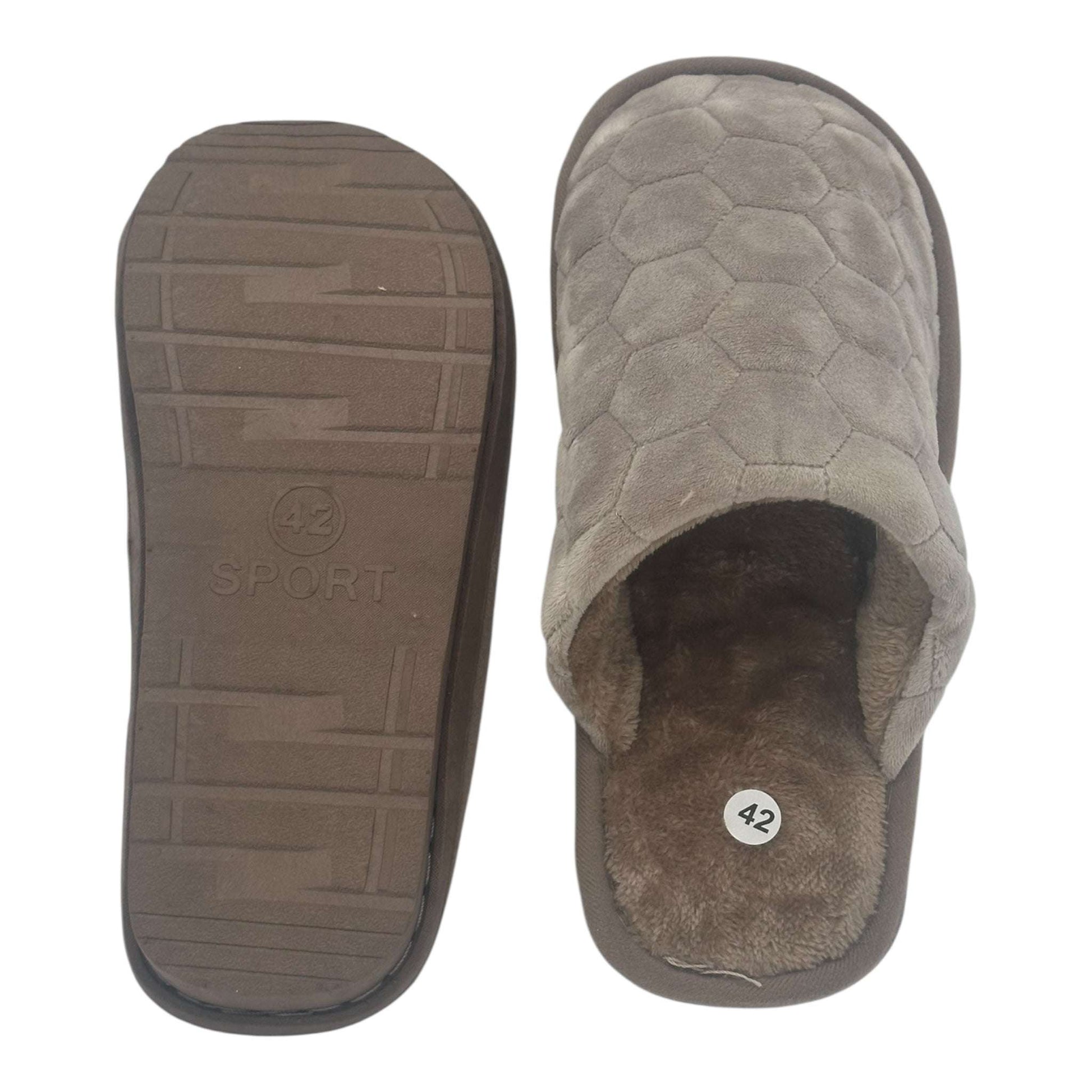 Angel Shopping Ανδρικές Χειμερινές Παντόφλες Καφέ