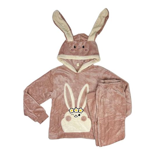 Angel Shopping Χειμερινό Γυναικείο Σετ Πιτζάμας Ροζ