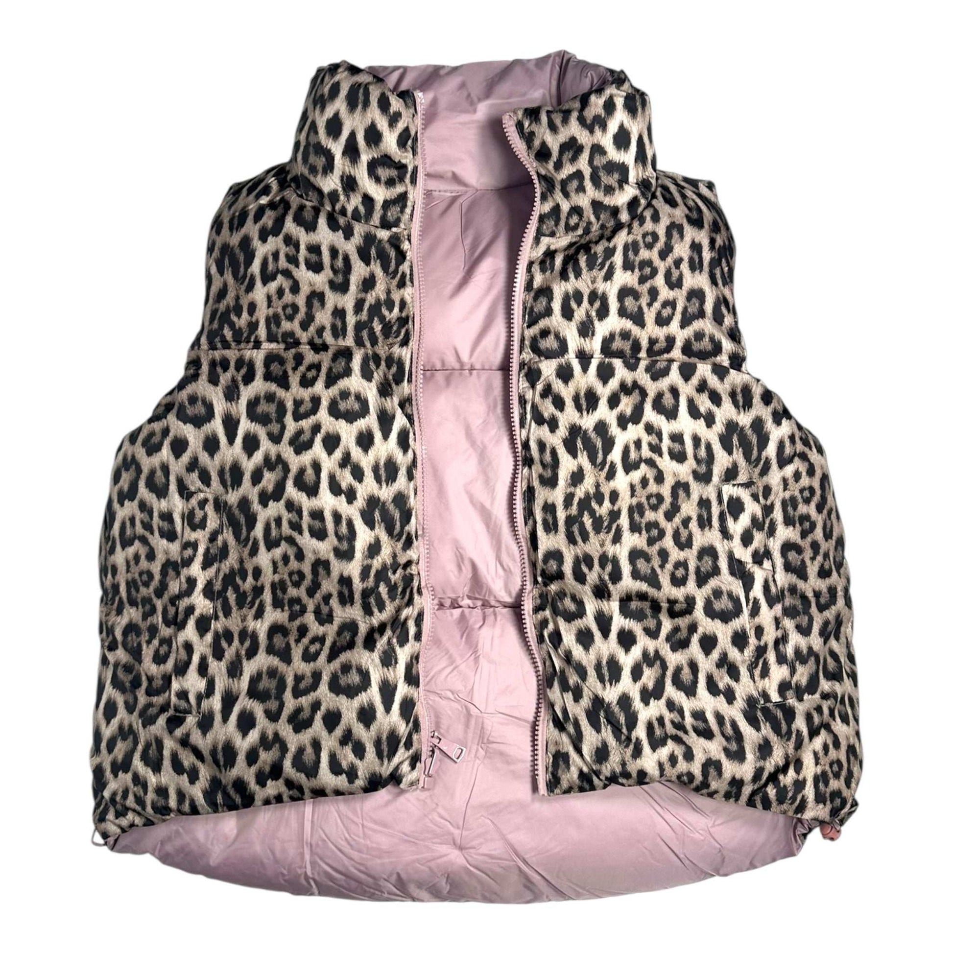 Angel Shopping Γυναικείο Αμάνικο Μπουφάν Διπλής Όψης για Χειμώνα Ροζ